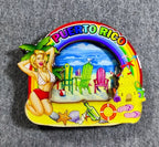 United States Philippines Cuba Netherlands Puerto Rico Sri Lanka Malaysia Mauritius Travel Souvenir Magnetic Wood Fridge sticker - Grand Goldman