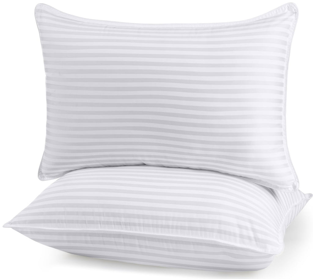 Utopia Bedding Bed Pillows for Sleeping Queen Size, 1000 Grams Filled Hotel Quality Cooling Pillows for Side, Back or Stomach Sleepers (White, Set of 2) - Grand Goldman
