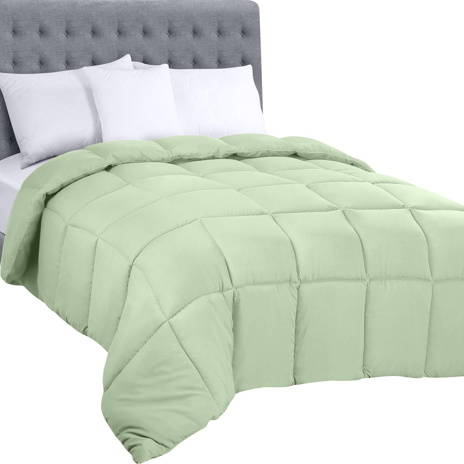 Utopia Bedding Down Alternative Comforter (Twin, White) - All Season Comforter - Plush Siliconized Fiberfill Duvet Insert - Box Stitched - Grand Goldman