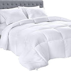 Utopia Bedding Down Alternative Comforter (Twin, White) - All Season Comforter - Plush Siliconized Fiberfill Duvet Insert - Box Stitched - Grand Goldman