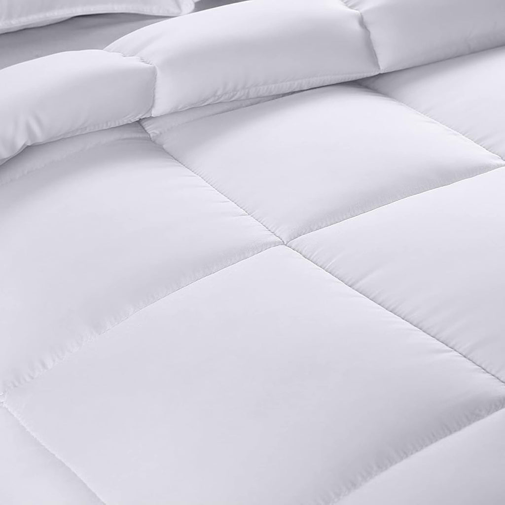 Utopia Bedding Down Alternative Comforter (Twin, White) - All Season Comforter - Plush Siliconized Fiberfill Duvet Insert - Box Stitched - Grand Goldman
