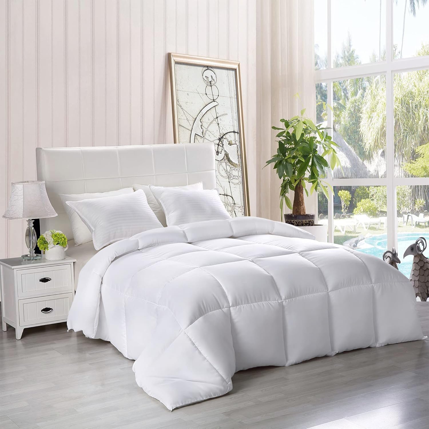 Utopia Bedding Down Alternative Comforter (Twin, White) - All Season Comforter - Plush Siliconized Fiberfill Duvet Insert - Box Stitched - Grand Goldman