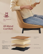 VASAGLE Bar Stools Set of 2, Counter Height Bar Stools with Back, Ergonomic Backrest, Synthetic Leather, Metal Legs, 24.4-Inch Tall Stools for Kitchen Island Home Bar, Caramel Brown ULBC088K01 - Grand Goldman