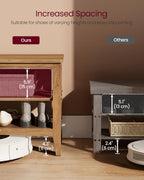 VASAGLE, Entryway Storage Bench, 2-Tier Shoe Rack, 11.8 x 39.4 x 18.9 Inches, Holds up to 600 lb, Farmhouse Style, for Living Room, Bedroom, Honey Brown ULSB153K41 - Grand Goldman