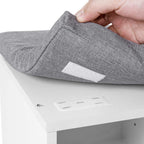 VASAGLE Shoe Bench with Cushion, Storage Bench with Padded Seat, Entryway Bench with 10 Compartments, for Bedroom, 11.8 x 40.9 x 18.9 Inches, Cloud White and Dove Gray ULHS10WT - Grand Goldman