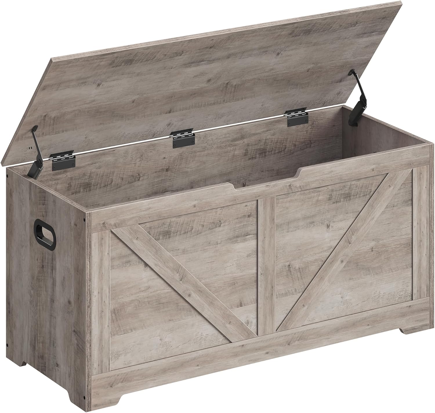 VASAGLE Storage Chest, Storage Trunk with 2 Safety Hinges, Storage Bench, Shoe Bench, Farmhouse Style, 15.7 x 39.4 x 18.1 Inches, for Entryway, Bedroom, Living Room, Cloud White ULSB060T14 - Grand Goldman