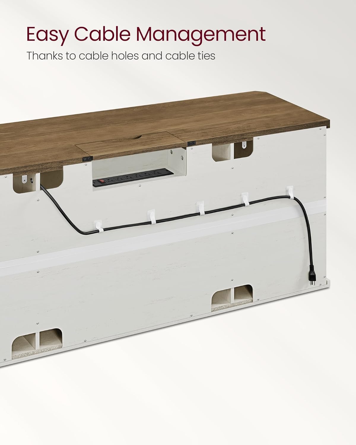 VASAGLE TV Stand for TVs up to 65 Inches, Farmhouse Entertainment Center with Sliding Barn Doors, TV Console Table for Living Room, Rustic White and Honey Brown ULTV324W73 - Grand Goldman