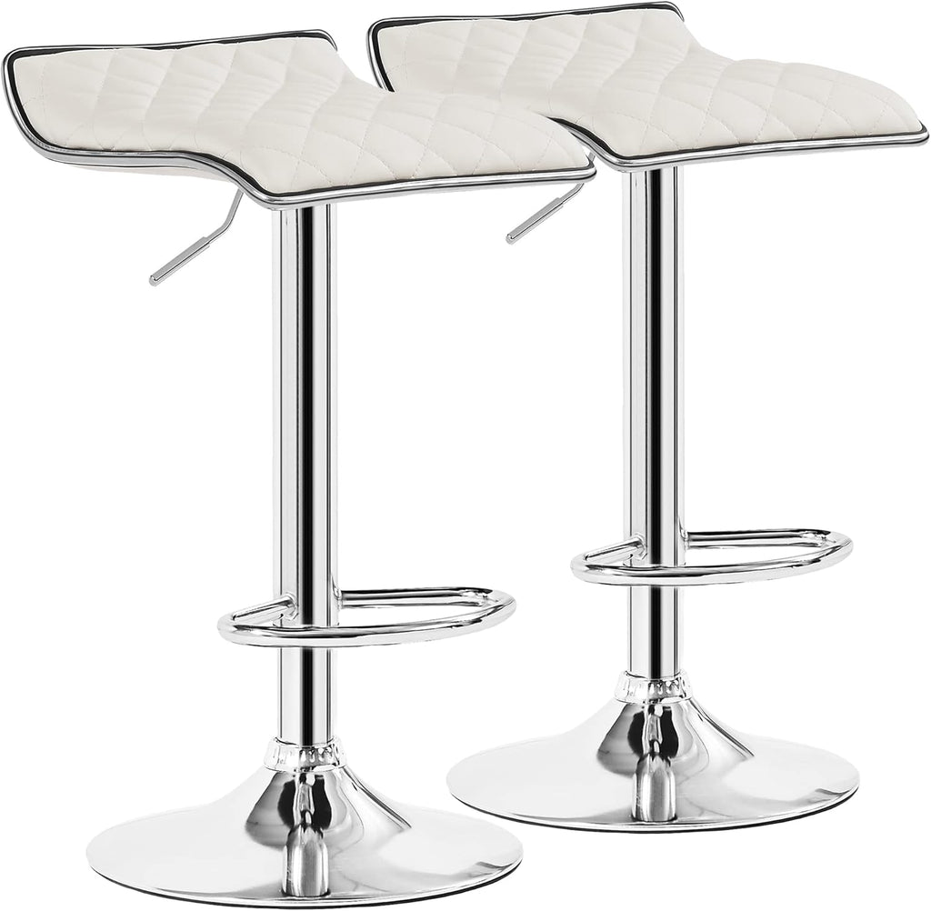 VECELO Adjustable Bar Stools Set of 2, Bar Height Stools for Kitchen Counter - Grand Goldman