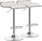 VECELO Adjustable Bar Stools Set of 2, Bar Height Stools for Kitchen Counter - Grand Goldman