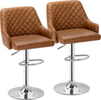 VECELO Adjustable Bar Stools Set of 2, Bar Height Stools for Kitchen Counter - Grand Goldman