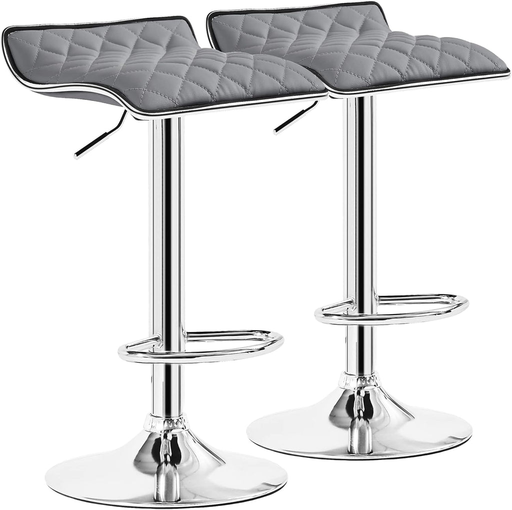 VECELO Adjustable Bar Stools Set of 2, Bar Height Stools for Kitchen Counter - Grand Goldman