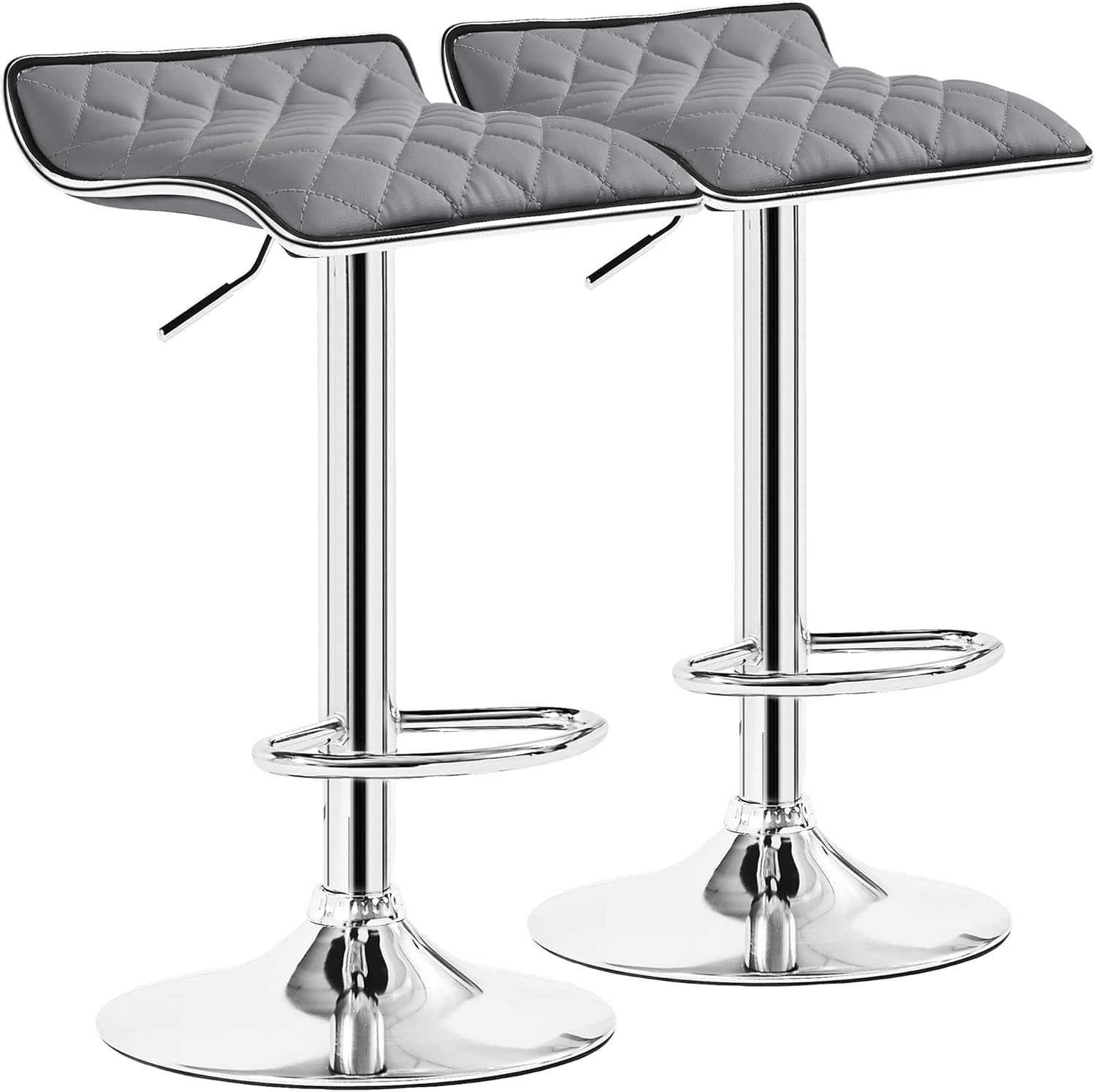 VECELO Adjustable Bar Stools Set of 2, Bar Height Stools for Kitchen Counter - Grand Goldman