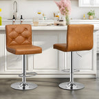 VECELO Adjustable Bar Stools Set of 2, Bar Height Stools for Kitchen Counter - Grand Goldman
