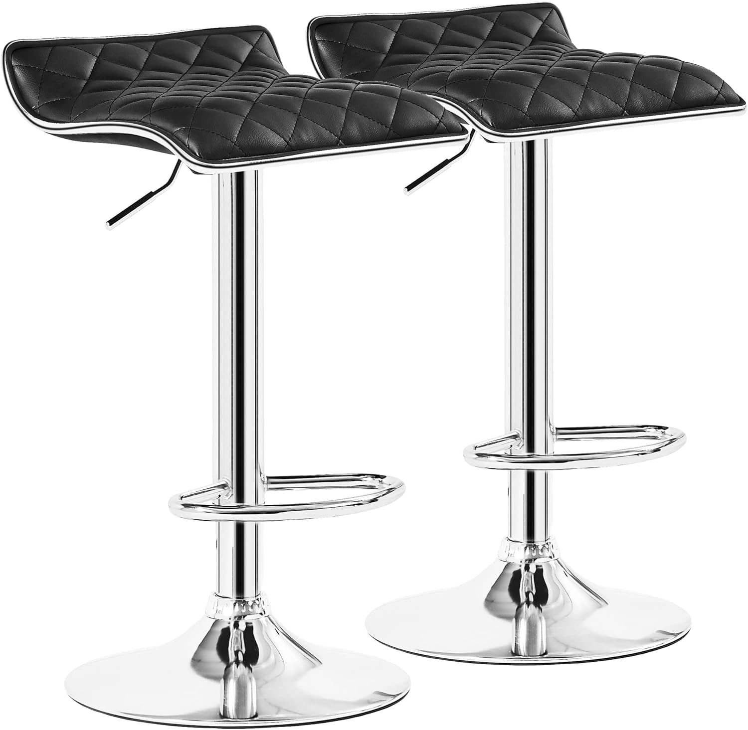VECELO Adjustable Bar Stools Set of 2, Bar Height Stools for Kitchen Counter - Grand Goldman