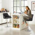 VECELO Adjustable Bar Stools Set of 2, Bar Height Stools for Kitchen Counter - Grand Goldman