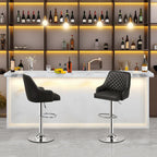 VECELO Bar Stools Set of 4, Adjustable Bar Stools with Back, Bar Height Stools for Kitchen Counter - Grand Goldman