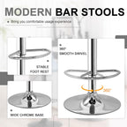 VECELO Bar Stools Set of 4, Adjustable Bar Stools with Back, Bar Height Stools for Kitchen Counter - Grand Goldman