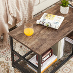 VECELO Industrial TV Stand for Televisions up to 70 Inch, 62" Entertainment Center with Open Storage Shelves for Living Room/Bedroom, 3 Tiers Media Console Table with Metal Frame, Brown, 62 Inches - Grand Goldman