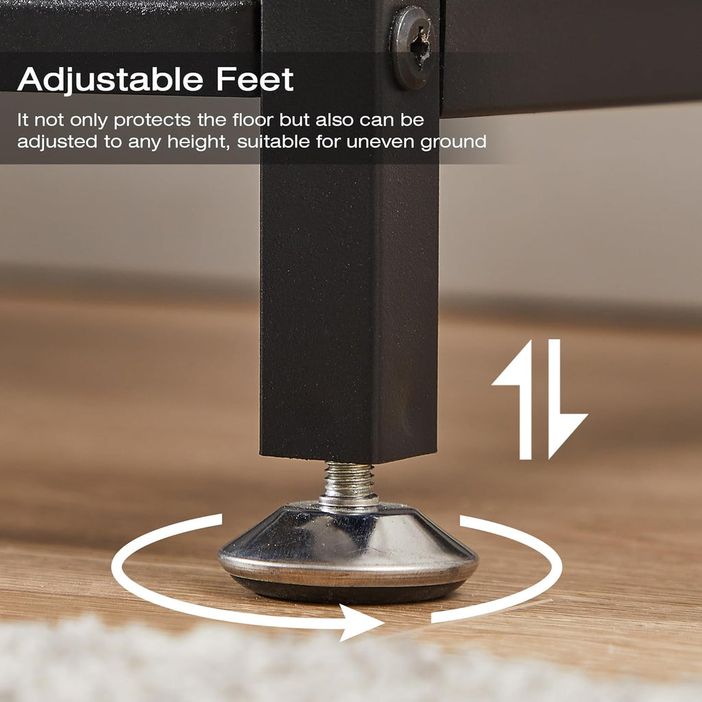 VECELO TV Stand with Power Outlets for Televisions Up to 75 Inch, Industrial Entertainment Center with 3-Tier Open Storage Shelves & Charging Station & Hooks for Living, Bedroom, 70 in, Rustic Brown - Grand Goldman