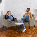 VINGLI Accent Chair for Living Room Chairs Light Brown Reading Chair for Bedroom Scooped Arm Chair Mid Century Modern Accent Chairs Upholstered Comfy Chair for Apartment, Waiting Room - Grand Goldman