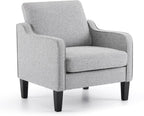 VINGLI Accent Chair for Living Room Chairs Light Brown Reading Chair for Bedroom Scooped Arm Chair Mid Century Modern Accent Chairs Upholstered Comfy Chair for Apartment, Waiting Room - Grand Goldman