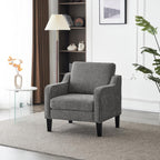 VINGLI Accent Chair for Living Room Chairs Light Brown Reading Chair for Bedroom Scooped Arm Chair Mid Century Modern Accent Chairs Upholstered Comfy Chair for Apartment, Waiting Room - Grand Goldman