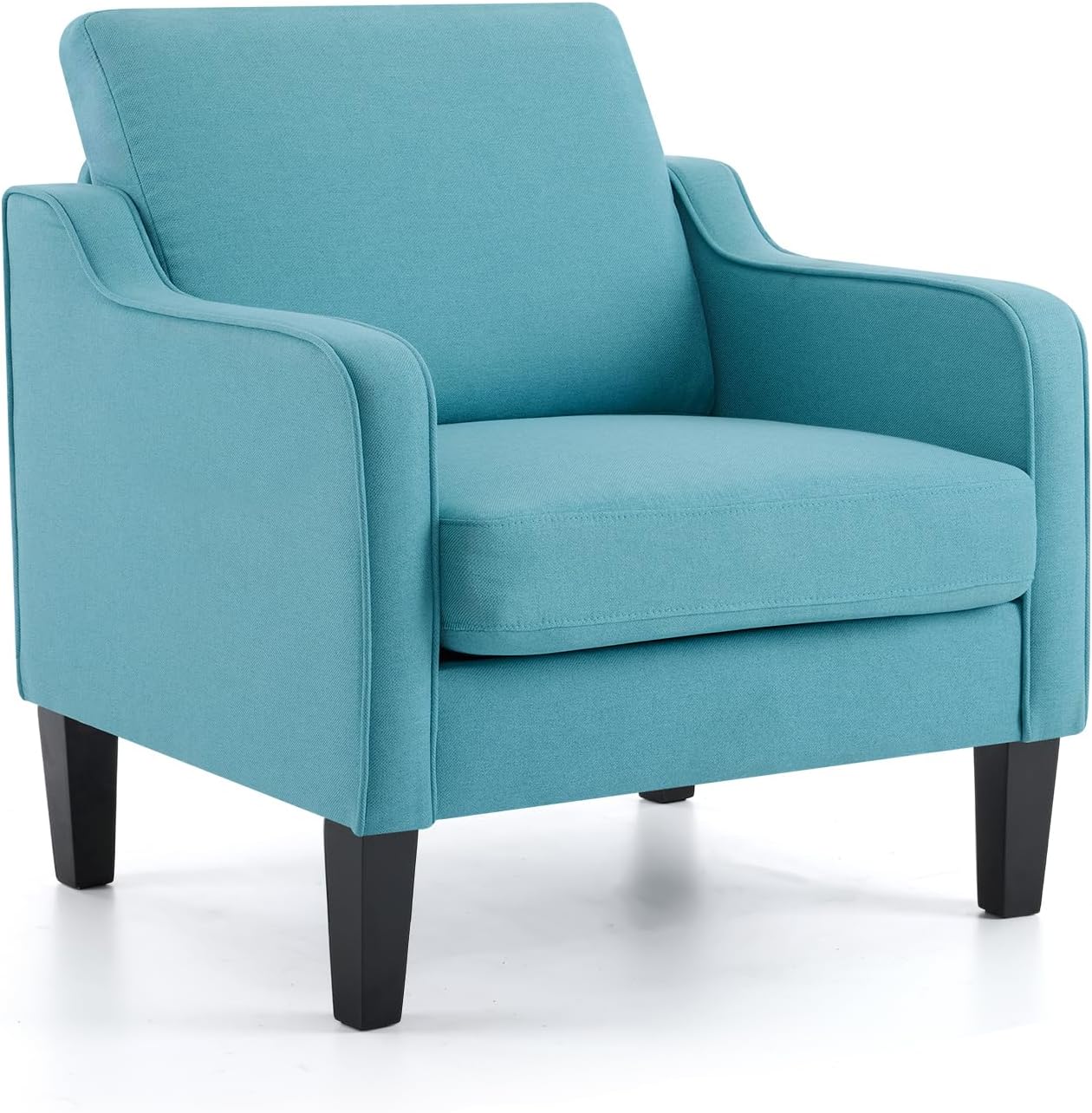 VINGLI Accent Chairs for Living Room Chairs Reading Chair Mid Century Modern Chair Soft Chenille Sofa Chair Upholstered Arm Chair Comfy Chair Side Chair (Light Grey Chenille) - Grand Goldman