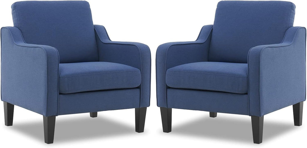 VINGLI Accent Chairs for Living Room Chairs Reading Chair Mid Century Modern Chair Soft Chenille Sofa Chair Upholstered Arm Chair Comfy Chair Side Chair (Light Grey Chenille) - Grand Goldman