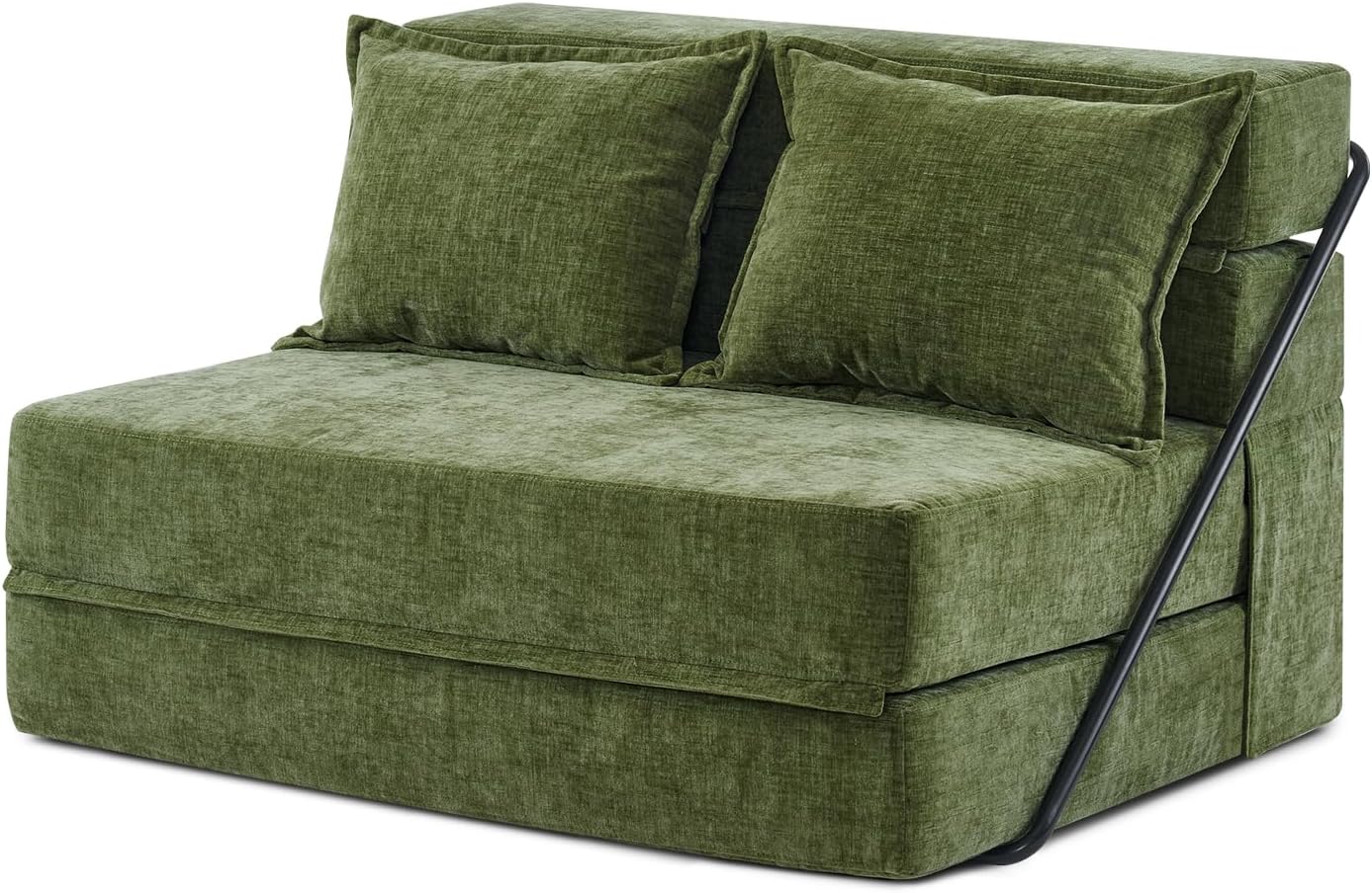 VINGLI Dark Grey Sofa Bed Chair Recliner, 3-in-1 Convertible Sleeper Sofa Chair Bed Daybed Pull Out Couch Bed with Adjustable Backrest, USB Ports, Cup Holders for Small Spaces Living Room - Grand Goldman