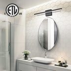 VOLISUN Modern Bathroom Vanity Light 23.6 inch, 14W Dimmable 5CCT Led Bathroom Light Fixture Over Mirror, Black Bar Vanity Light for Bathroom Mirror Restroom-ETL Certificated - Grand Goldman