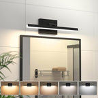 VOLISUN Modern Bathroom Vanity Light 24 inch, Rotatable, 14W Dimmable 5CCT Led Bathroom Light Fixture Over Mirror, Black Bar Vanity Light for Bathroom Mirror Restroom-ETL Certificated - Grand Goldman