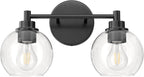 VONLUCE Bathroom Light Fixtures, 2-Light Bathroom Vanity Light with Globe Glass Shades E26 Sockets, Bathroom Lights Over Mirror for Bedroom Hallway Living Room, Gold Finish - Grand Goldman