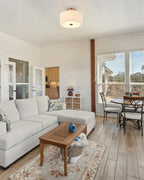 VONLUCE Semi Flush Mount Ceiling Light, 13'' Drum Ceiling Light Fixture with 2 Light, Modern Close to Ceiling Light Fixture for Bedroom Living Room Hallway Kitchen, Bronze Finish - Grand Goldman