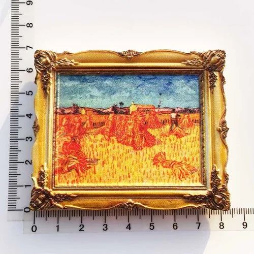 Van Gogh Picasso Oil Painting UV Photo Frame World Famous Paintings 3d Fridge Magnets Home Decoration Collection Gifts - Grand Goldman