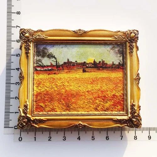 Van Gogh Picasso Oil Painting UV Photo Frame World Famous Paintings 3d Fridge Magnets Home Decoration Collection Gifts - Grand Goldman
