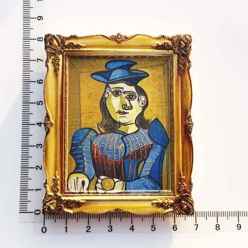 Van Gogh Picasso Oil Painting UV Photo Frame World Famous Paintings 3d Fridge Magnets Home Decoration Collection Gifts - Grand Goldman