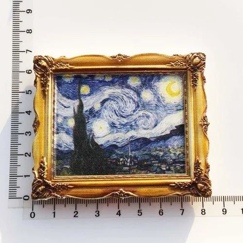 Van Gogh Picasso Oil Painting UV Photo Frame World Famous Paintings 3d Fridge Magnets Home Decoration Collection Gifts - Grand Goldman