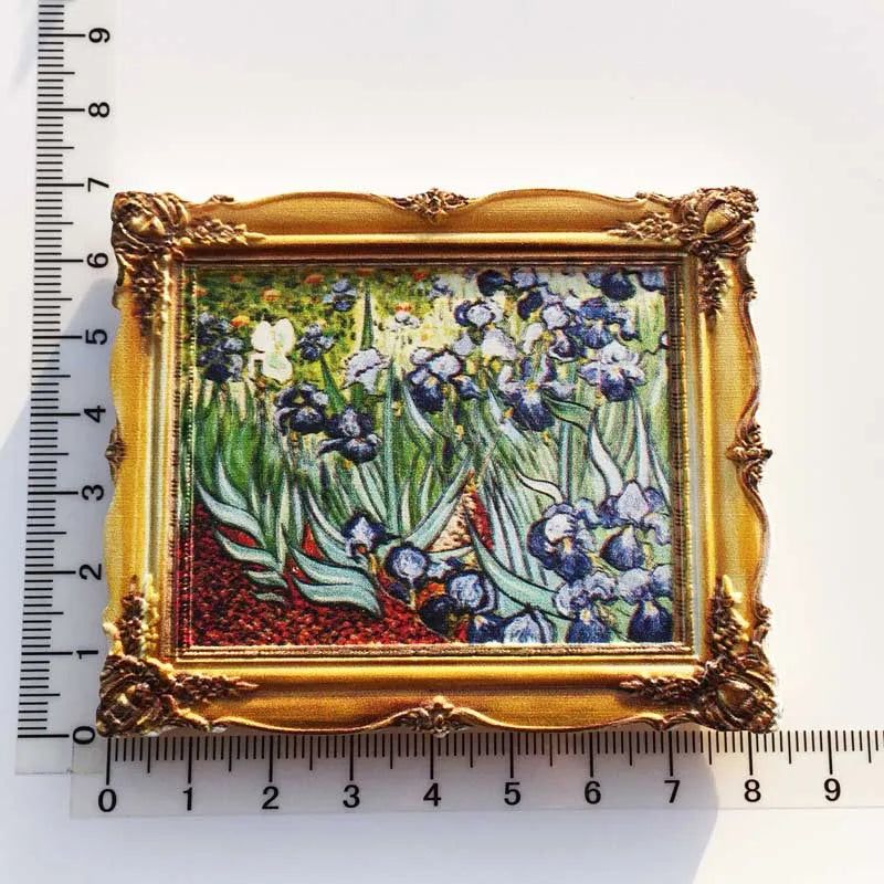 Van Gogh Picasso Oil Painting UV Photo Frame World Famous Paintings 3d Fridge Magnets Home Decoration Collection Gifts - Grand Goldman