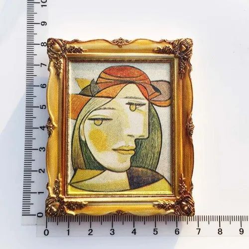 Van Gogh Picasso Oil Painting UV Photo Frame World Famous Paintings 3d Fridge Magnets Home Decoration Collection Gifts - Grand Goldman