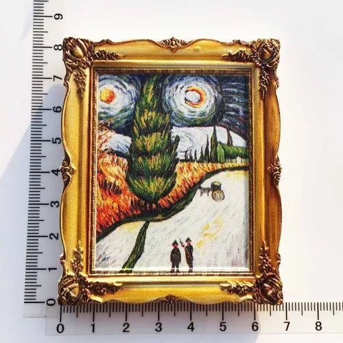 Van Gogh Picasso Oil Painting UV Photo Frame World Famous Paintings 3d Fridge Magnets Home Decoration Collection Gifts - Grand Goldman