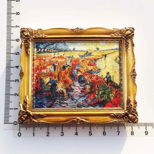 Van Gogh Picasso Oil Painting UV Photo Frame World Famous Paintings 3d Fridge Magnets Home Decoration Collection Gifts - Grand Goldman