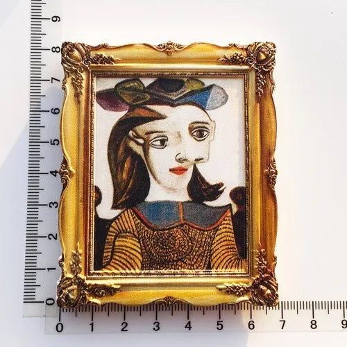 Van Gogh Picasso Oil Painting UV Photo Frame World Famous Paintings 3d Fridge Magnets Home Decoration Collection Gifts - Grand Goldman