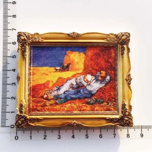 Van Gogh Picasso Oil Painting UV Photo Frame World Famous Paintings 3d Fridge Magnets Home Decoration Collection Gifts - Grand Goldman