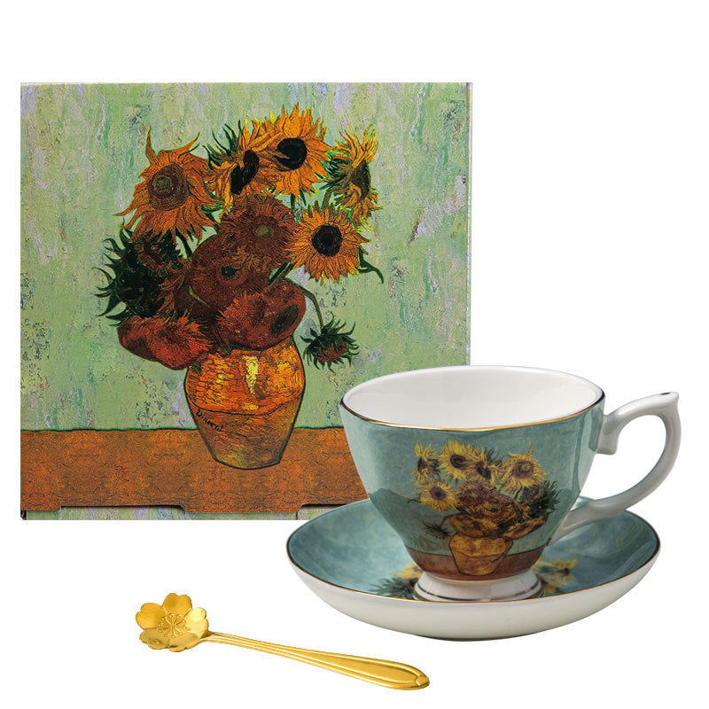 Van Gogh English Coffee Cup Home Bone China Gift Box - Grand Goldman