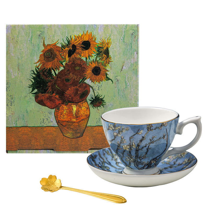 Van Gogh English Coffee Cup Home Bone China Gift Box - Grand Goldman