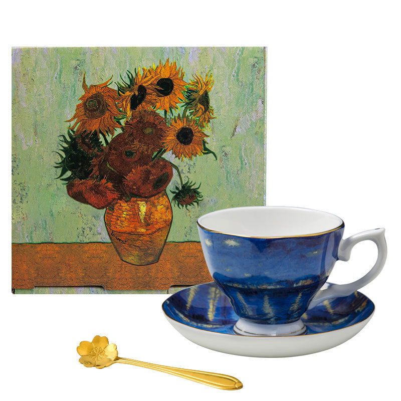 Van Gogh English Coffee Cup Home Bone China Gift Box - Grand Goldman