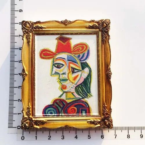 Van Gogh Picasso Oil Painting UV Photo Frame World Famous Paintings 3d Fridge Magnets Home Decoration Collection Gifts - Grand Goldman