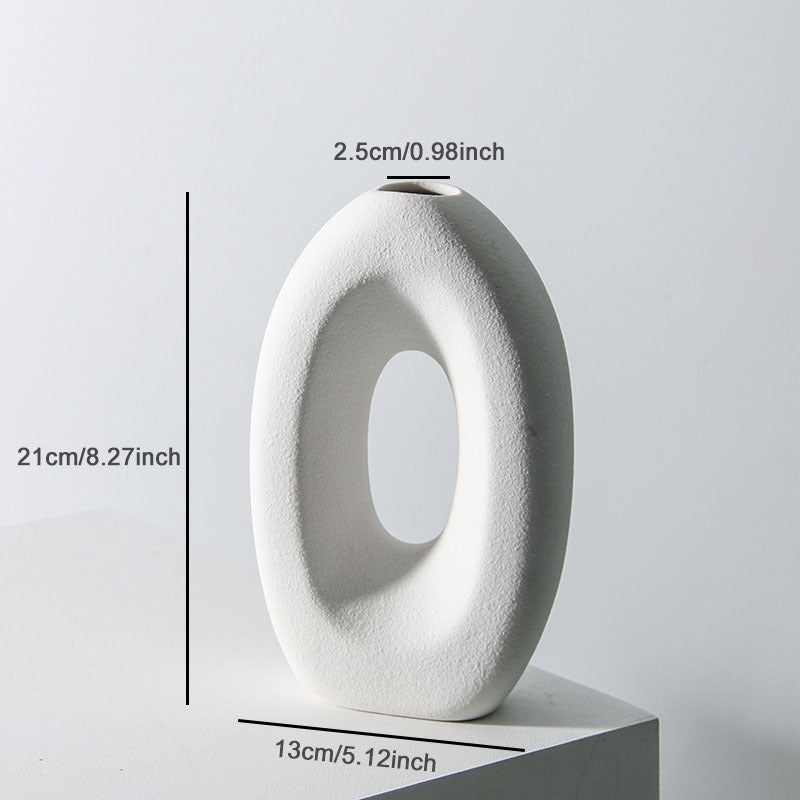 Vase Ins Style Ceramic Flower Arrangement Ornaments Flowers And Dried Flowers - Grand Goldman