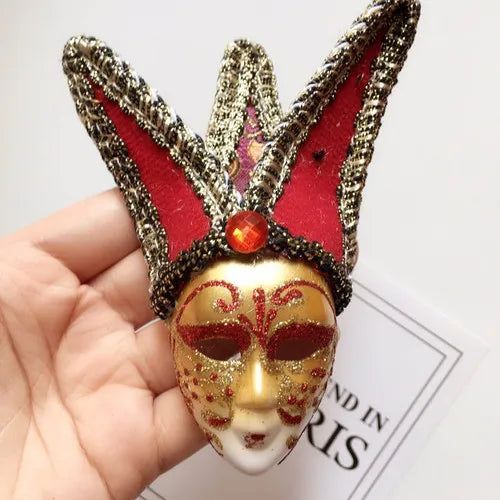 Venetian Mask Italy Refrigerator Magnets Sticker Bell Clown Party Decoration Magnetic Stickers Fridge Magnets Home Decoration - Grand Goldman