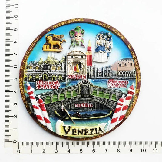 Venice Italy souvenirs Creative Disk Bracket Pendant Travel Memorial Artifact Ornaments Home Decoration Gifts - Grand Goldman